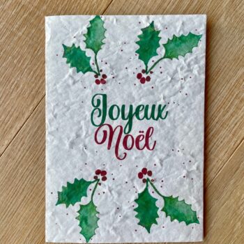 Carte à planter - Joyeux Noël (houx)