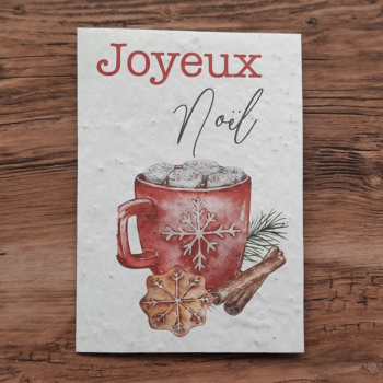 Carte à planter - Joyeux Noël (tasse)