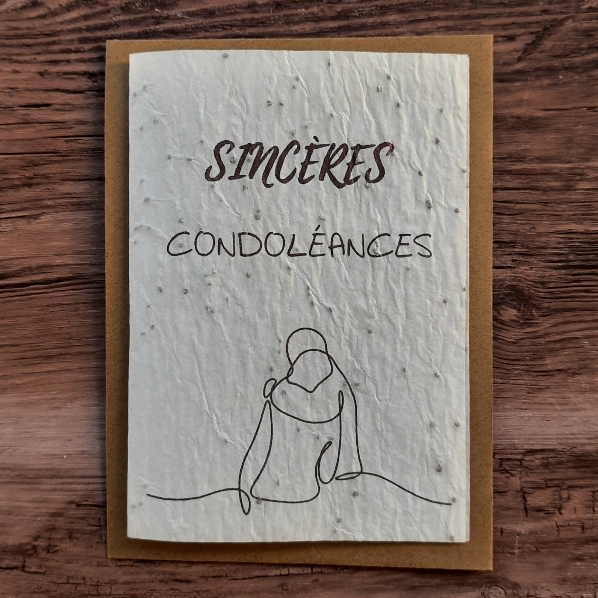 Lot de 10 cartes à planter remerciement de condoléances