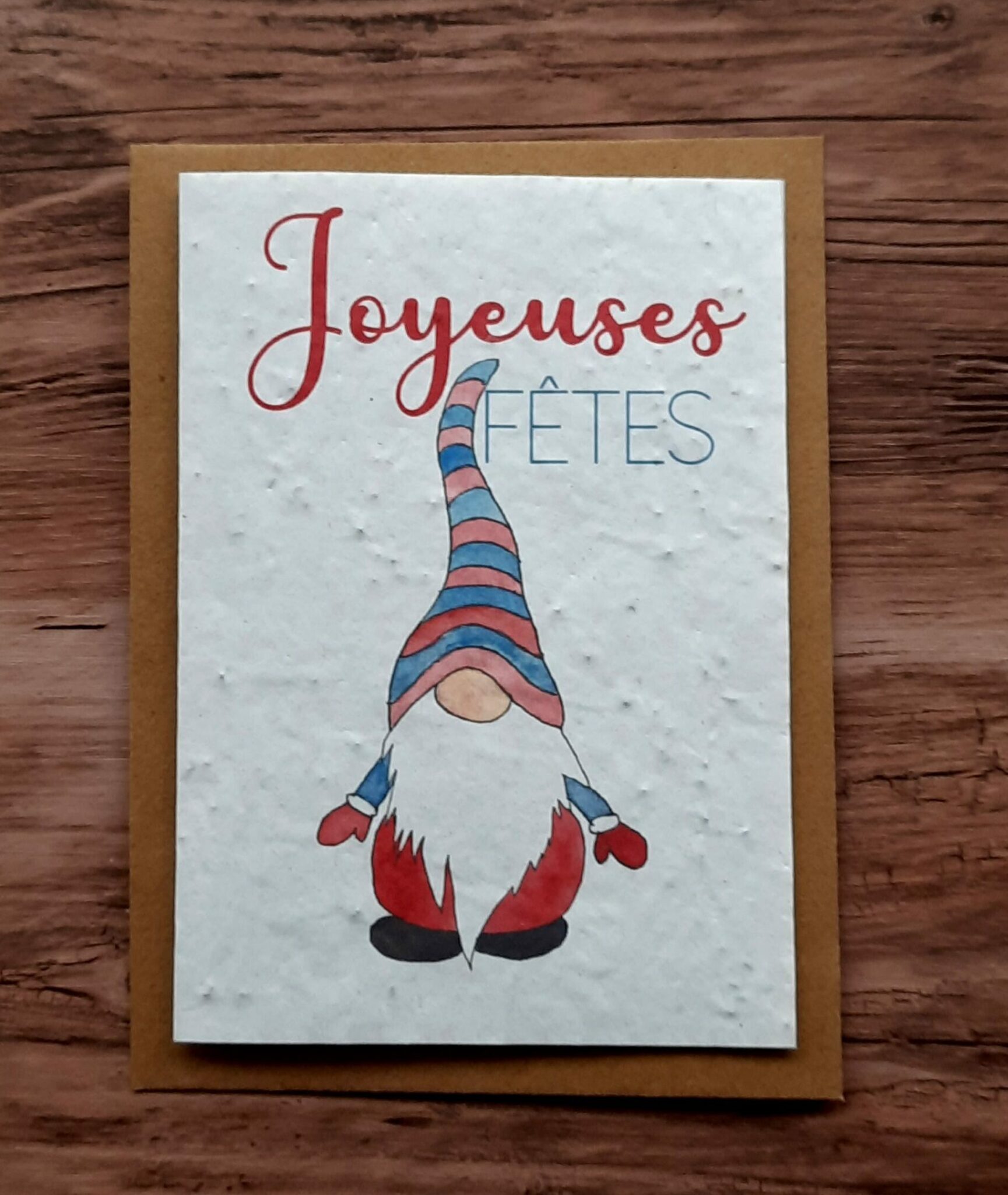 Carte à planter - Joyeuses Fêtes (lutin) 1 Carte à planter - Joyeuses Fêtes (lutin)