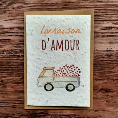 Carte à planter - Livraison d'amour