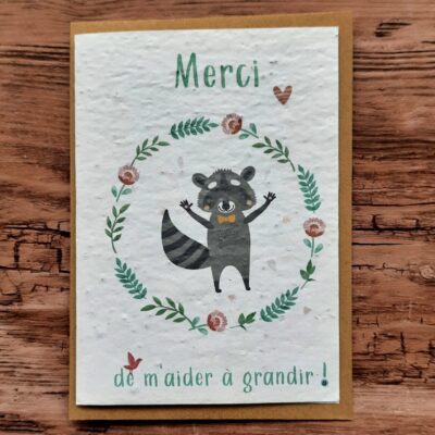 Carte à planter - Merci de m'aider à grandir