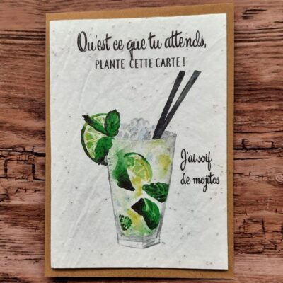 Carte à planter - J'ai soif de mojitos