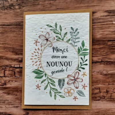 Carte à planter - Merci d'être une nounou géniale !