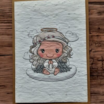 Carte à planter - Communion fille
