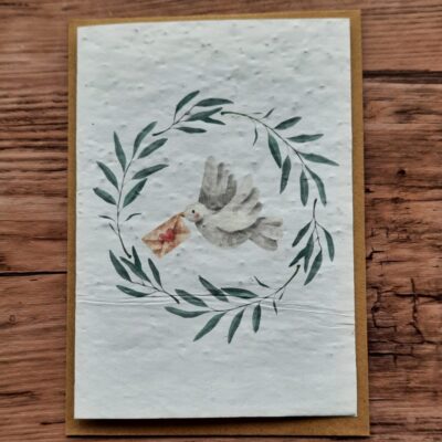 Carte à planter - Communion (colombe)