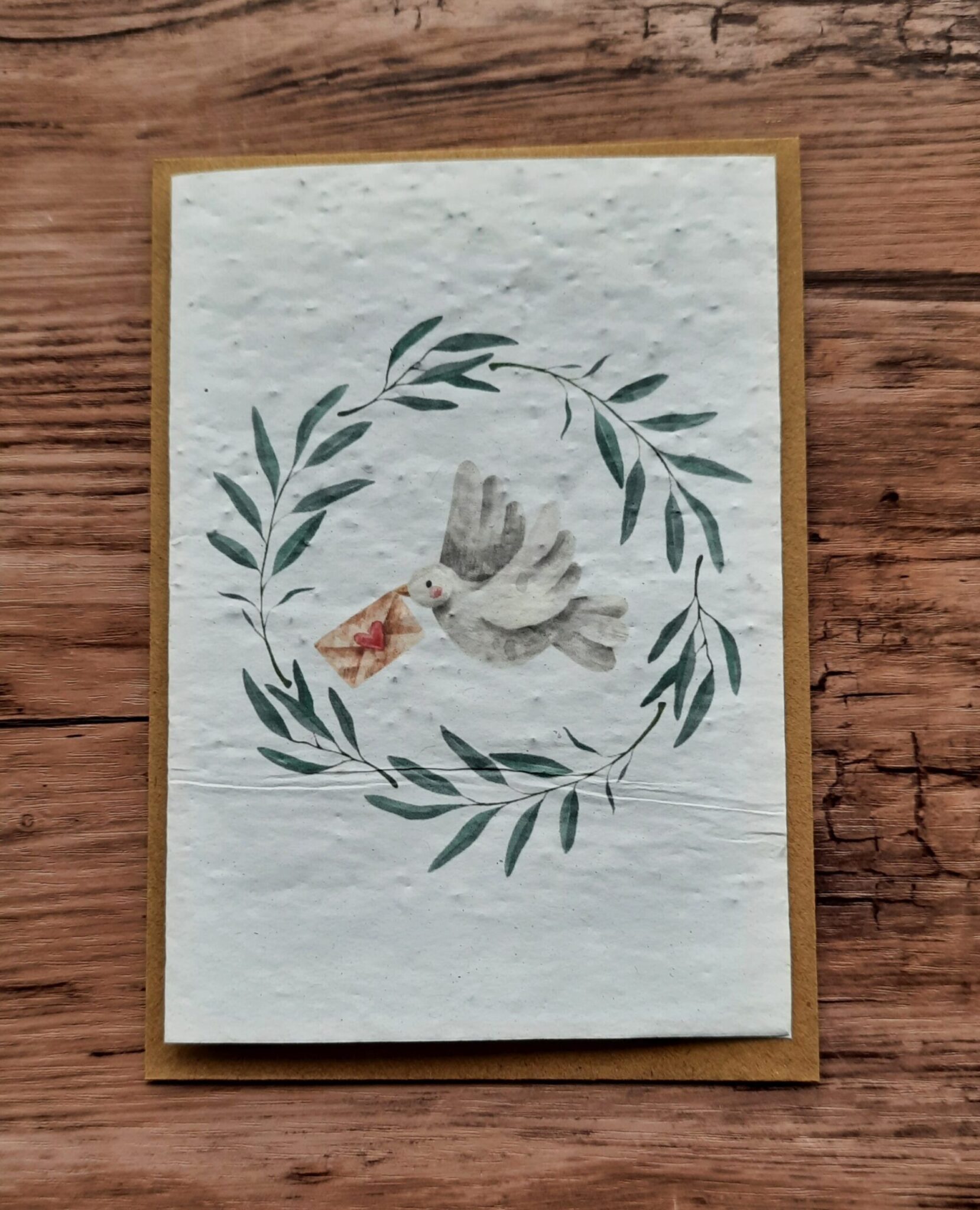 Carte à planter - Communion (colombe) 1 Carte à planter - Communion (colombe)