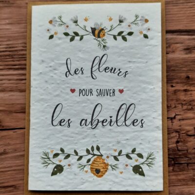 Carte à planter - Des fleurs pour sauver les abeilles