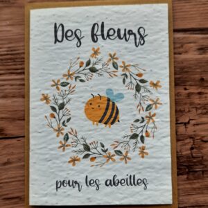 Carte à planter - Des fleurs pour les abeilles