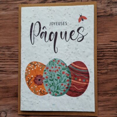 Carte à planter - Joyeuses Pâques (oeufs)