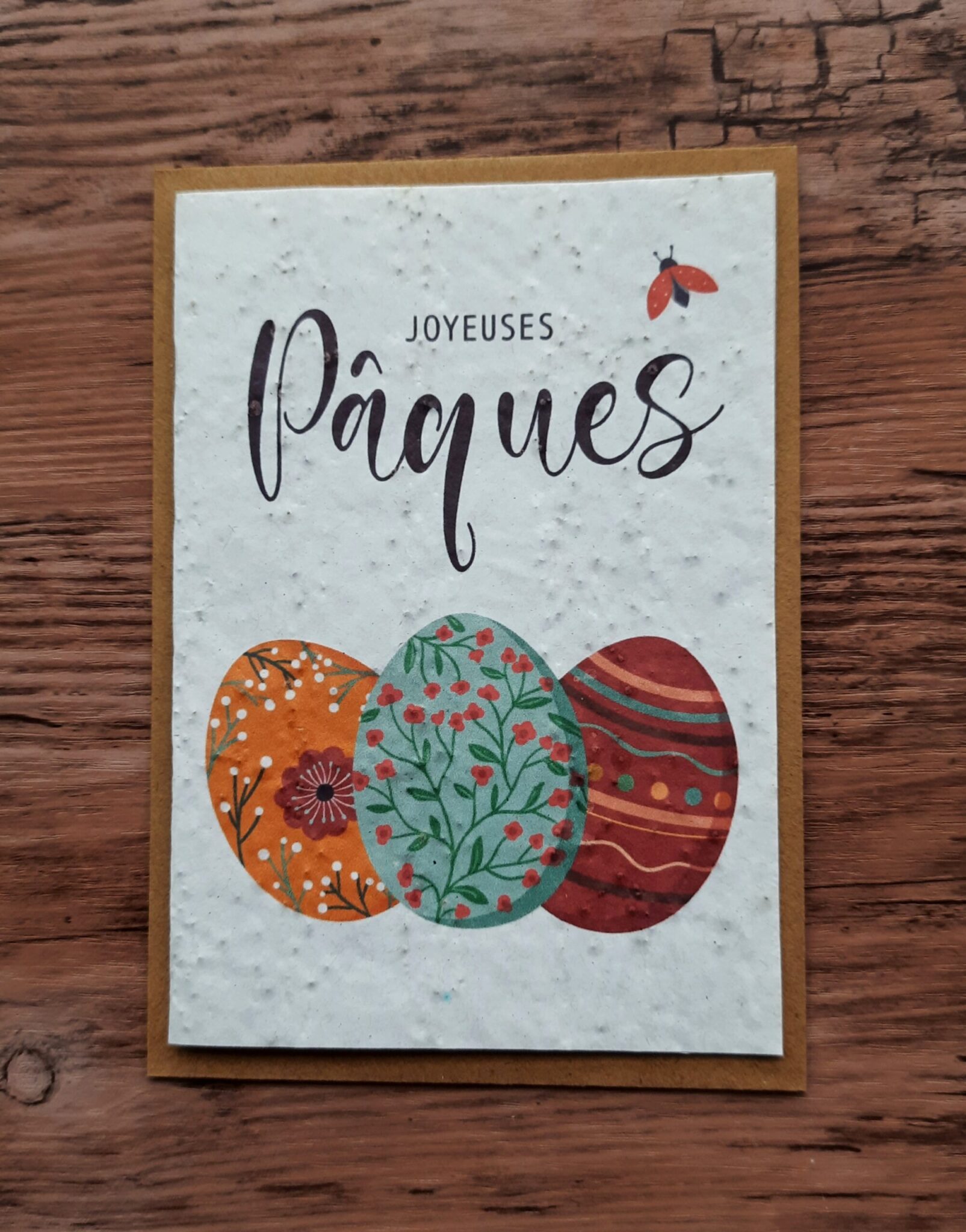 Carte à planter - Joyeuses Pâques (oeufs) 1 Carte à planter - Joyeuses Pâques (oeufs)