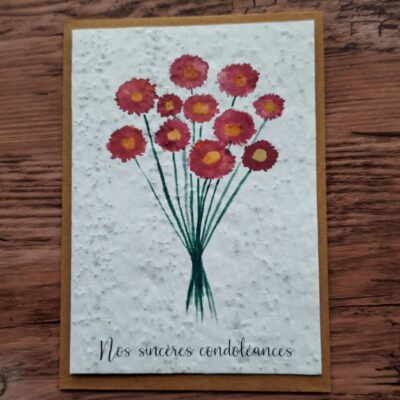 Carte à planter - Nos sincères condoléances