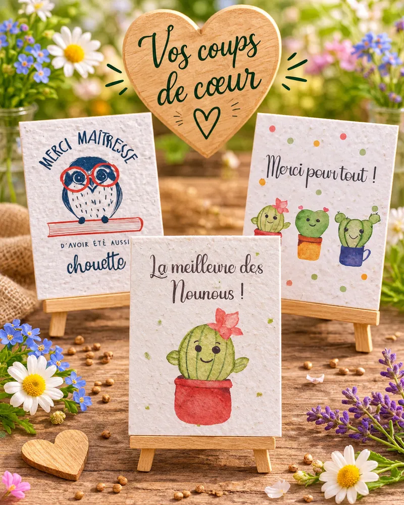 Accueil 15 Vos coups de cœur - Cartes à planter